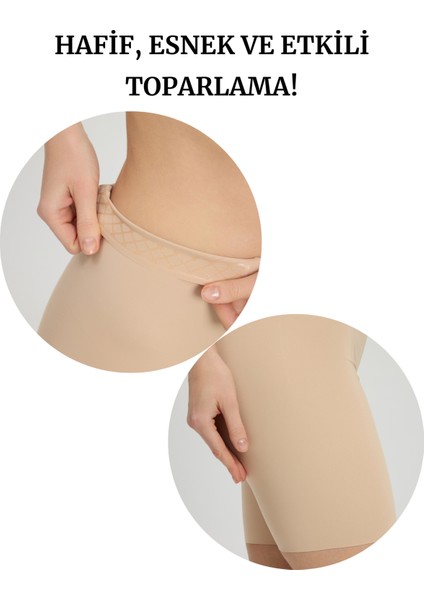 Toparlayıcı Lazer Kesim Yüksek Bel Boxer Şort Korse fiyatları