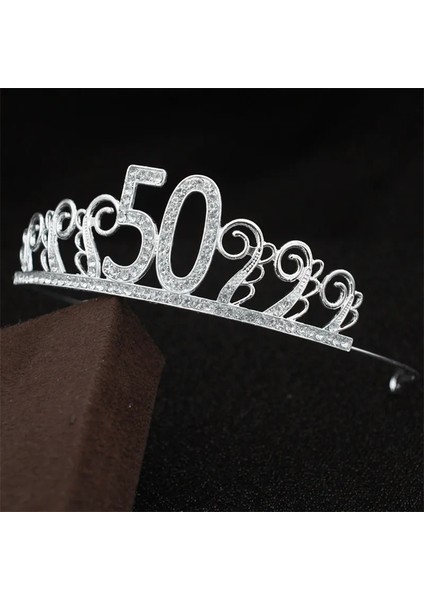 No.50 Beden Anne 60 Yaşında Girlstiaras Kafa Bantları Doğum Günü Pastası Balo Parti Taç Gelin Düğün Saç Takı Için (Yurt Dışından)