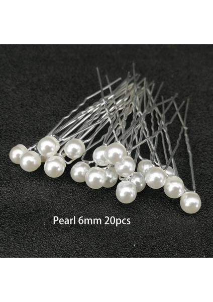Inci 6mm 20 Adet Moda Kadınlar U Şekli Çiçek Tokalar Metal Barrette Inci Klip Düğün Gelin Saç Aksesuarları Düğün Saç Tasarım Araçları (Yurt Dışından)