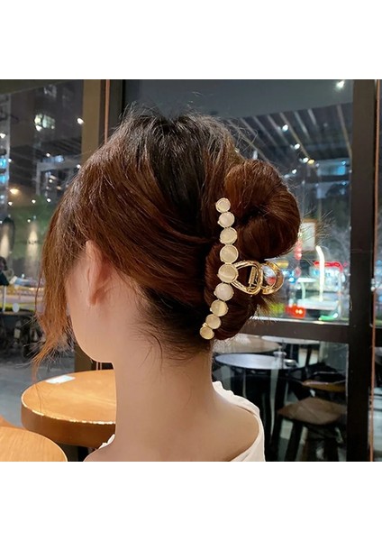 MHM-01-16-00-004 Yüksek Anlamda Opal Alaşımlı Saç Pençe Inci Köpekbalığı Saç Tokası Avrupa ve Amerikan Kadınlık Moda Saç Aksesuarları (Yurt Dışından) indirimleri