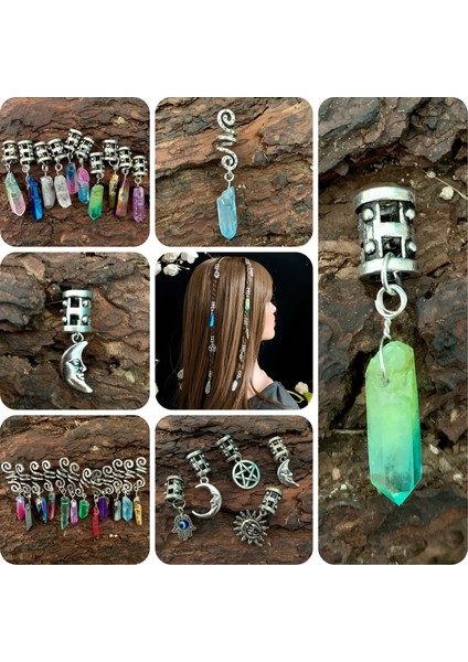 No.22 Boyutu Aura Kristal Saç Boncukları Dıy Kiti Viking Runes Örgüler Için Saç Boncuk Dıy Sakal Saç Aksesuarları (Yurt Dışından) fırsatları