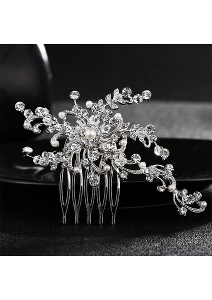 HS-J162 Gümüş Miallo Gelin Için Zarif Düğün Saç Tarakları Kristal Rhinestones Inciler Kadın Tokalar Gelin Başlığı Saç Takı Aksesuarları (Yurt Dışından) indirimleri