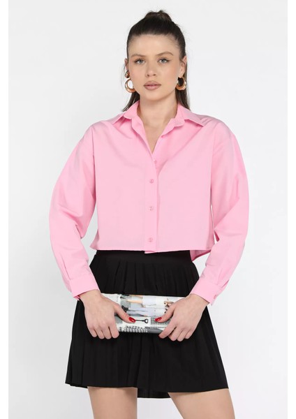 Uzun Kol Kadın Crop Top Gömlek fiyatları