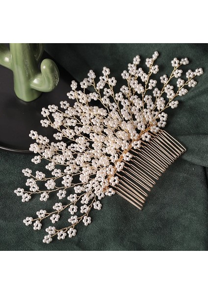 Hiçbiri Vintage El Yapımı Altın Düğün Saç Aksesuarları Inciler Kristal Tokalar Sopa Kadın Saç Takı Başlığı Gelin Kız Için (Yurt Dışından) fırsatları