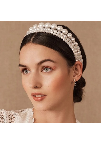 Saç Bantları Tarzı H137 2021 Hairbands Yeni Lüks Büyük Inci Çerçeve Kadın Kız Yay Ayçiçeği Kadın Saç Çemberler Saç Aksesuarları (Yurt Dışından) fiyatları