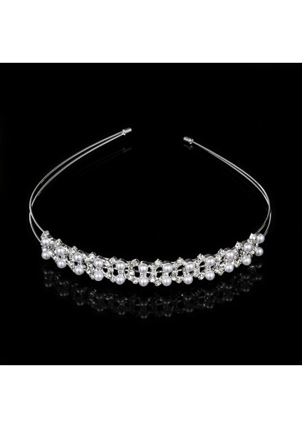 No.14 Boyutu Prenses Düğün Gelin Nedime Tiara Taç Kafa Bandı Kızlar Kristal Rhinestone Takı Saç Aksesuarları Gelin Kafası Süsleme (Yurt Dışından)