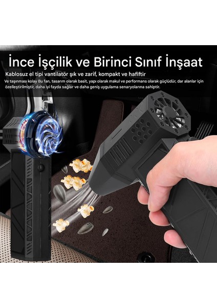 X6 Jetfan 130000 Rpm 52M/S Rüzgar Hızı, Fırçasız Motor, Mini Turbofan Hava Fanı