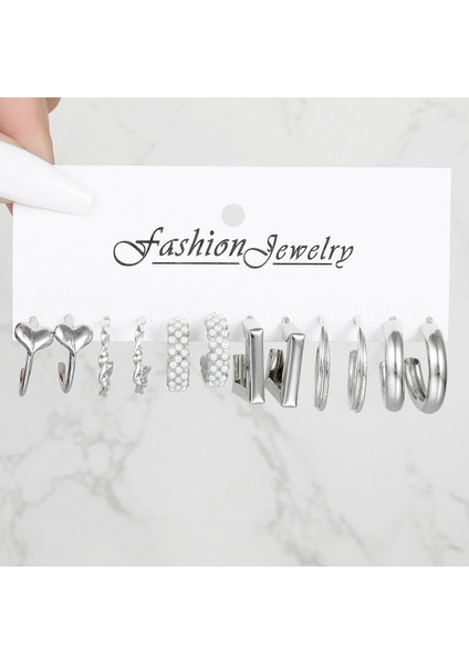 Çok Satan Moda Avrupa ve Amerikan Tarzı Altın C-Şekilli Zincir Küpe Seti, Bayanlar Için Hafif Lüks ve Üst Düzey Küpeler (Yurt Dışından)