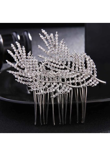 HS-J4195A Gümüş Miallo Gelin Için Zarif Düğün Saç Tarakları Kristal Rhinestones Inciler Kadın Tokalar Gelin Başlığı Saç Takı Aksesuarları (Yurt Dışından)