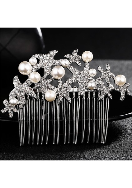 HS-J4195A Gümüş Miallo Gelin Için Zarif Düğün Saç Tarakları Kristal Rhinestones Inciler Kadın Tokalar Gelin Başlığı Saç Takı Aksesuarları (Yurt Dışından) modelleri