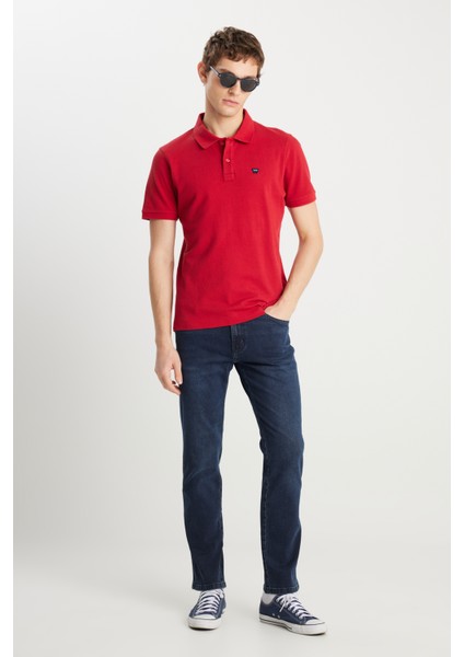 %100 Pamuk Regular Fit Normal Kesim Kırmızı Polo Yaka Tişört