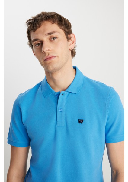 %100 Pamuk Regular Fit Normal Kesim Lacivert Polo Yaka Tişört