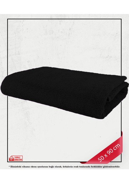 Koza Vitrin %100 Pamuk 4'lü Siyah Yüz ve Fitness Havlu Seti-50X90 cm -Hassas Ciltler İçin Özel