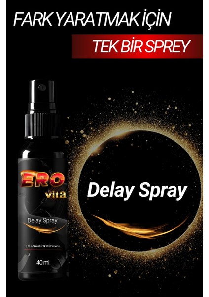 Erovita 40ML Uzun Deneyim Spreyi – Mükemmel Etki & Kaliteli Formül