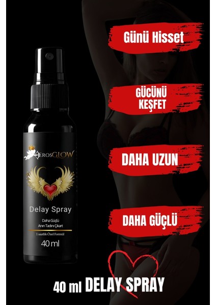 Erosglow 40ML Su Bazlı Uzun Deneyim Sprey – Hafif Dokunuş & Pürüzsüz Kullanım
