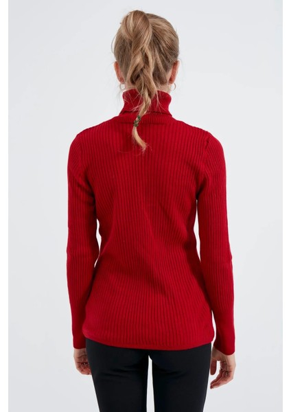 Kadın Kırmızıbalıkçı Yaka Triko Kazak fırsatları