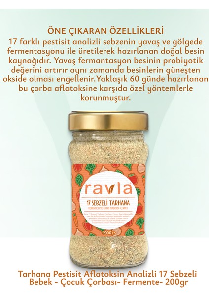 17 Sebzeli Tarhana (Pestisit Aflatoksin Analizli) - 200g