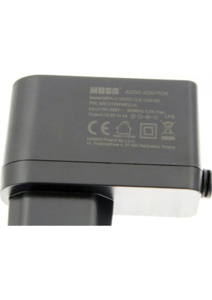 12V 1A Modem ve Arduino Uyumlu Plastik Kasa Priz Tipi Adaptör MSP-C1000IC12.0-12W-DE