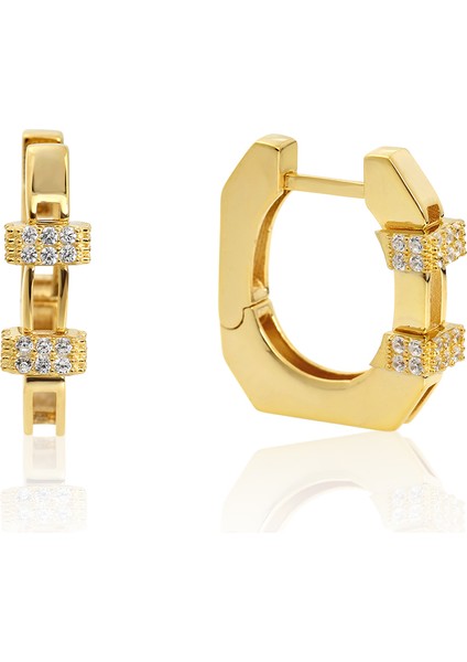 Kadın 925 Ayar Gümüş Zirkon Taşlı Küpe fırsatları