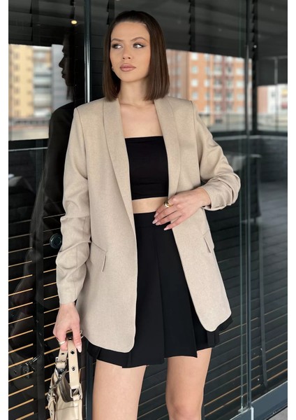 Kol Büzgülü Kadın Blazer Ceket P-00015578