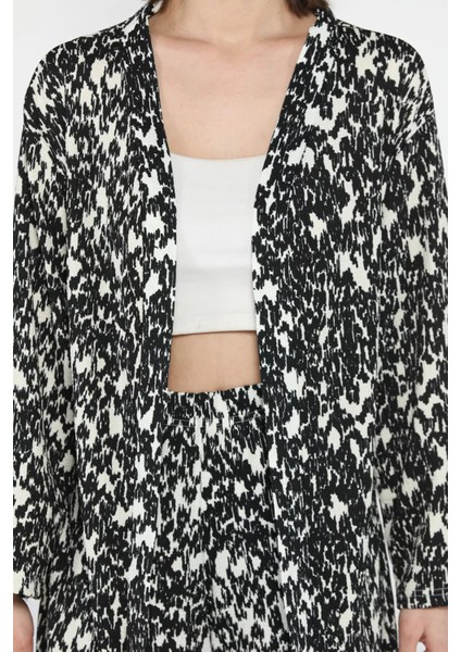 Kadın Desenli Kimono Pantolon Ikili Takım fırsatları