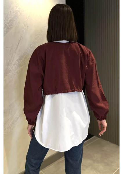 Bel Büzgülü Kadın Paraşüt Garnili Gömlek P-00015573 modelleri