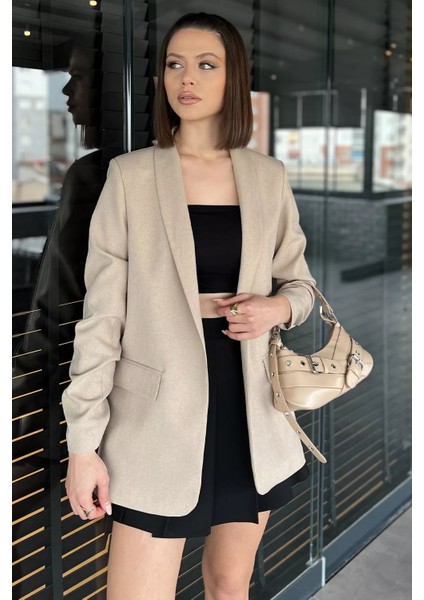 Kol Büzgülü Kadın Blazer Ceket P-00015578