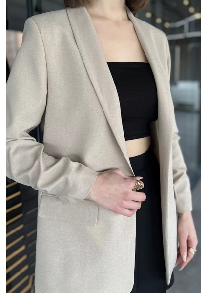 Kol Büzgülü Kadın Blazer Ceket P-00015578