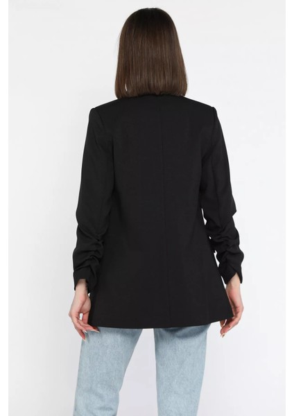 Kol Büzgülü Kadın Blazer Ceket P-00015578