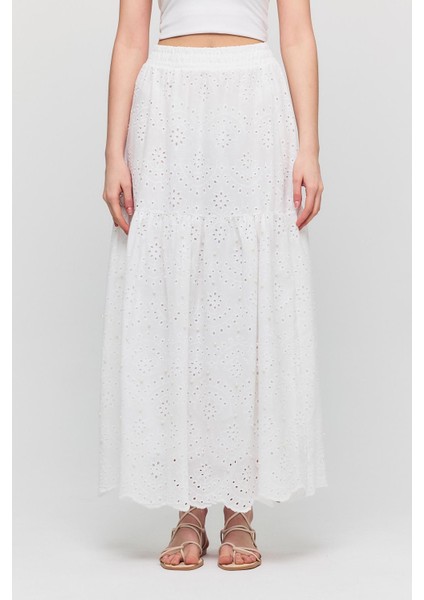 4422A Bel Lastilli Etek Beyaz modelleri