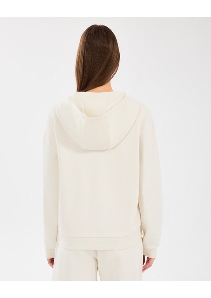 W Essential Full Zip Sweatshirt Kadın Off White Sweatshirt S242117-102 indirimleri