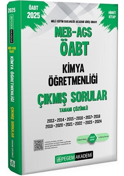 Pegem 2025 Öabt Meb-Ags Kimya Çıkmış Sorular Çözümlü Pegem Yayınları