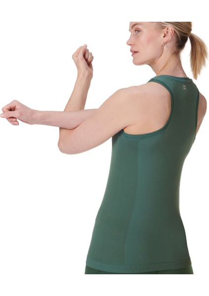 Athlete Seamless Workout Tank Kadın Yeşil Tank Top fırsatları