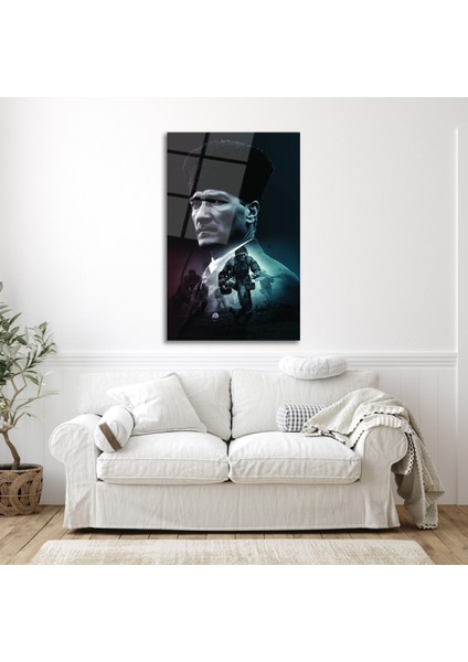 Atatürk & Bayrak Cam Tablo