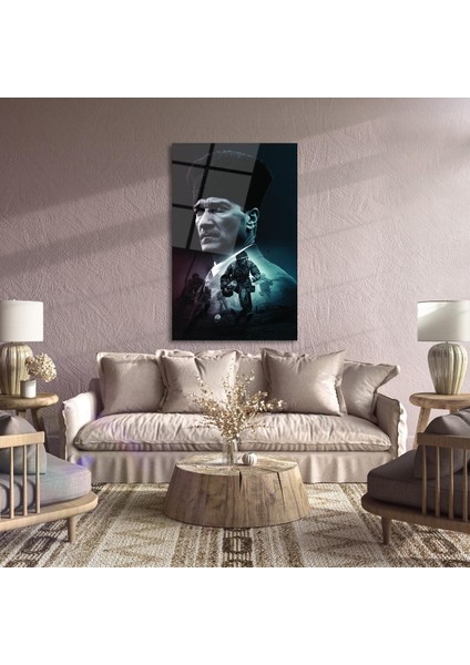 Atatürk & Bayrak Cam Tablo