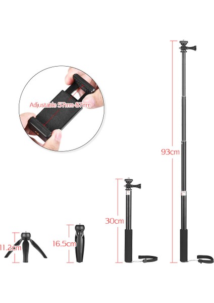Canlı Yayın Seti - Mini Üçayak ve Uzaktan Kumandalı Akıllı Telefon & Dslr Kamera Kiti (Yurt Dışından)
