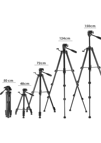 Taşınabilir Alüminyum Fotoğraf Sehpası 1,5m 5kg Kapasite Küresel Başlık ve Taşıma Çantası (Yurt Dışından) fiyatları