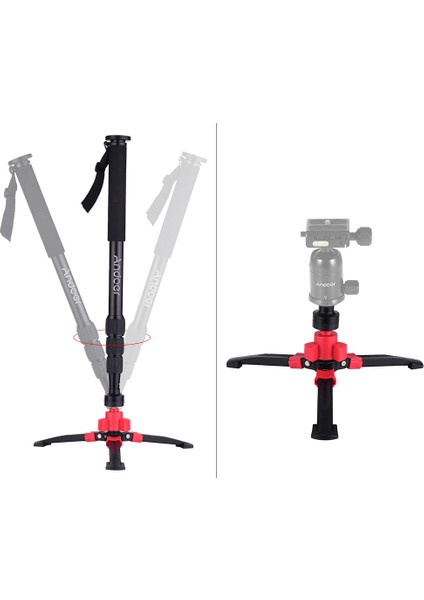 Dslr Üç Ayak/tek Ayak 3/8 Inç Akışkan Top Başlık Uyumlu (Yurt Dışından)