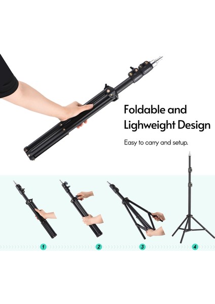 160CM Ayarlanabilir Taşınabilir Metal Işık Standı - Stüdyo Video Işıkları (Yurt Dışından) modelleri