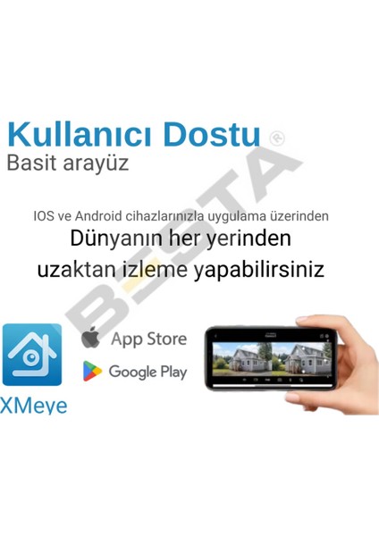 4 Dış Kameralı 2 Mp Yüz Tanıma H.265 250 GB HDD Dahil Ahd Güvenlik Seti- ST24250M