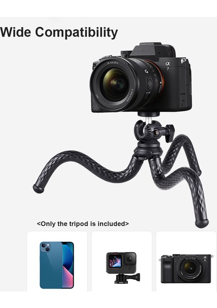 Esnek Ahtapot Üçayak 1/4 Inç Vidalı Telefon Tutucu 1.5kg Kapasite Vlog Çekimleri (Yurt Dışından) modelleri