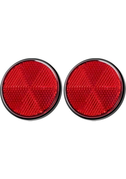 2 Adet Yuvarlak Kırmızı Reflektör Evrensel Motosiklet Atv 5.6*0.8 cm (Yurt Dışından)