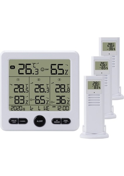 3 Uzaktan Sensörlü Dijital Kablosuz Iç Mekan Dış Ortam (Yurt Dışından)