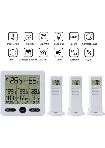 3 Uzaktan Sensörlü Dijital Kablosuz Iç Mekan Dış Ortam (Yurt Dışından) fiyatları