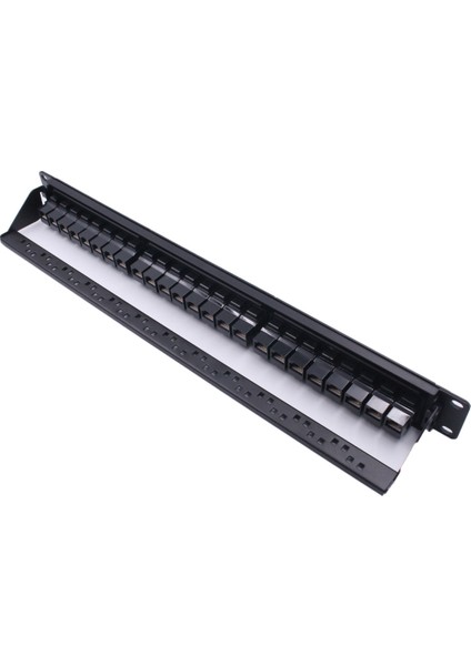 1u Kabin Geçişli 24 Port Cat6 Patch Panel RJ45 Konnektörü Ağ Kablosu Adaptörü Keystone Jak Çerçevesi (Yurt Dışından)