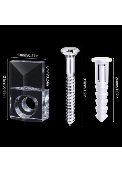 22 Takım Ayna Tutucu Klips Seti Kristal Şeffaf Plastik Ayna Klip Ayna Tutucu Klipler Cam Tutucu Klips Seti (Yurt Dışından) fiyatları