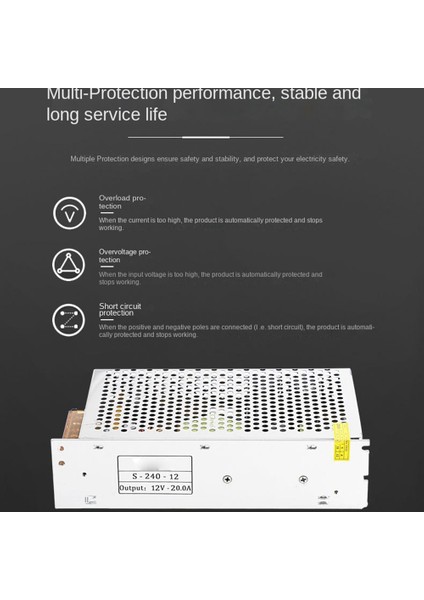 12V Güç Trafosu 12V Anahtarlama Güç Kaynağı 240W 20A Dc Işık Çubuğu Sürücü Güç Adaptörü (Yurt Dışından)