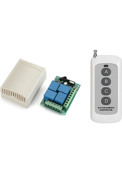 4 Kanal 433MHZ Garaj Uzaktan Kumandası ile Kablosuz Uzaktan Kumanda Anahtarı (Yurt Dışından)