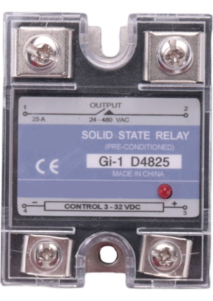 Ssr 25A 3-32V Dc - 24-480V Ac Tek Fazlı Katı Hal Röle Dc Kontrol Ac Mgr-1 D4825 Yük Gerilimi (Yurt Dışından)