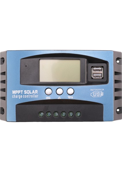 100A Mppt Güneş Şarj Kontrol Cihazı Çift USB LCD Ekran 12V 24V Otomatik Güneş Hücresi Paneli Şarj Regülatörü Yük ile (Yurt Dışından)